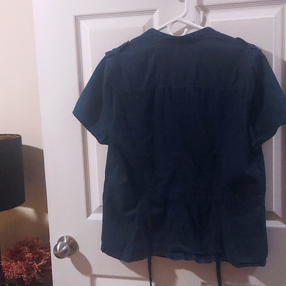 Size 16 Short Sleeve Denim Utility Jacket/Top - Picture 6 of 11